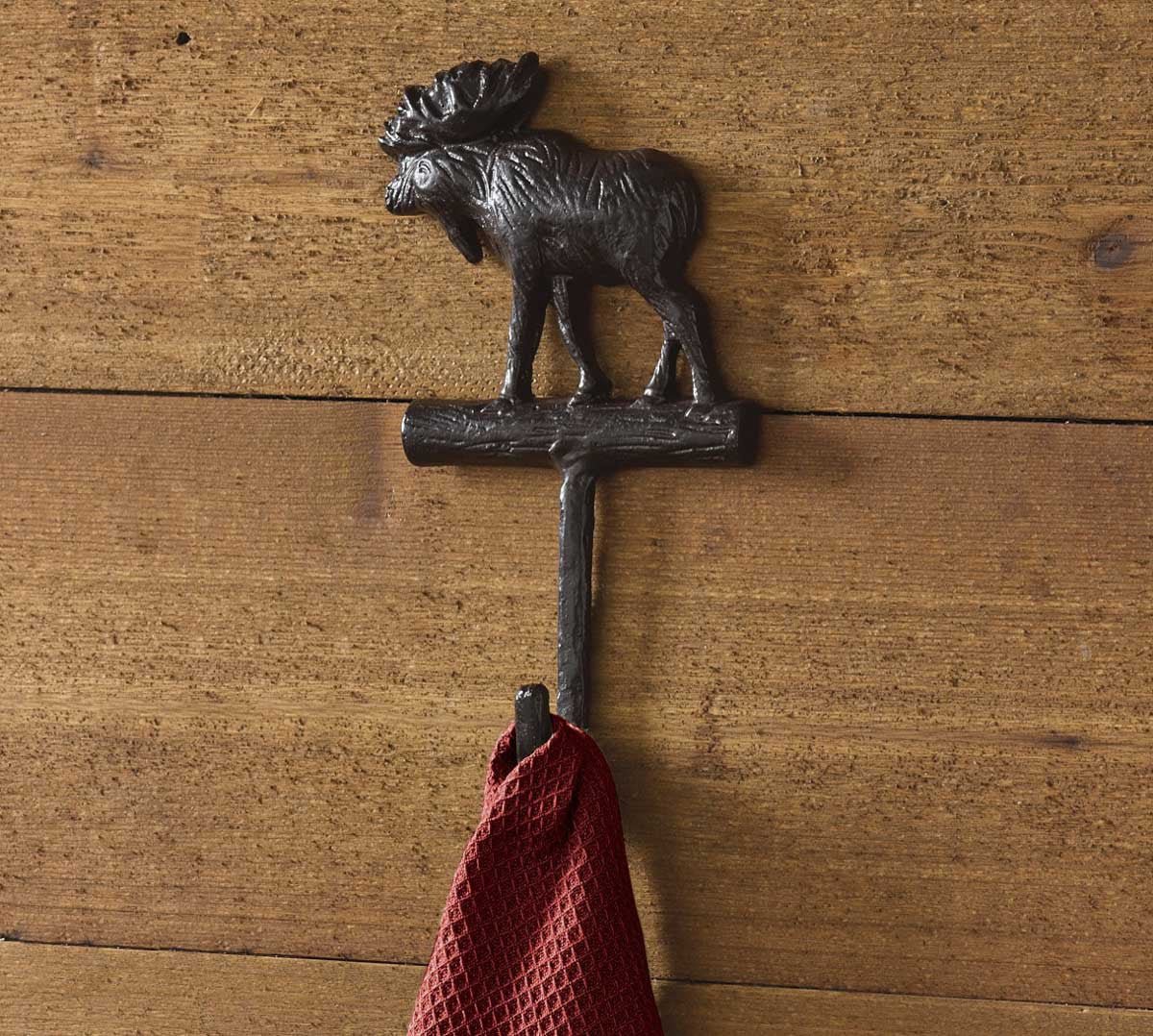 Cast Moose Towel Hooks - Set of 2 - Ozark Cabin Décor, LLC