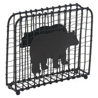 Black Bear Wire Lunch Napkin Holder - Ozark Cabin Décor, LLC