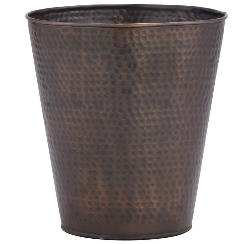 Hammered Copper Waste Basket - Ozark Cabin Décor, LLC