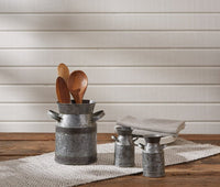 Galvanized Milk Can Utensil Crock - Ozark Cabin Décor, LLC