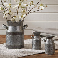 Galvanized Milk Can Utensil Crock - Ozark Cabin Décor, LLC