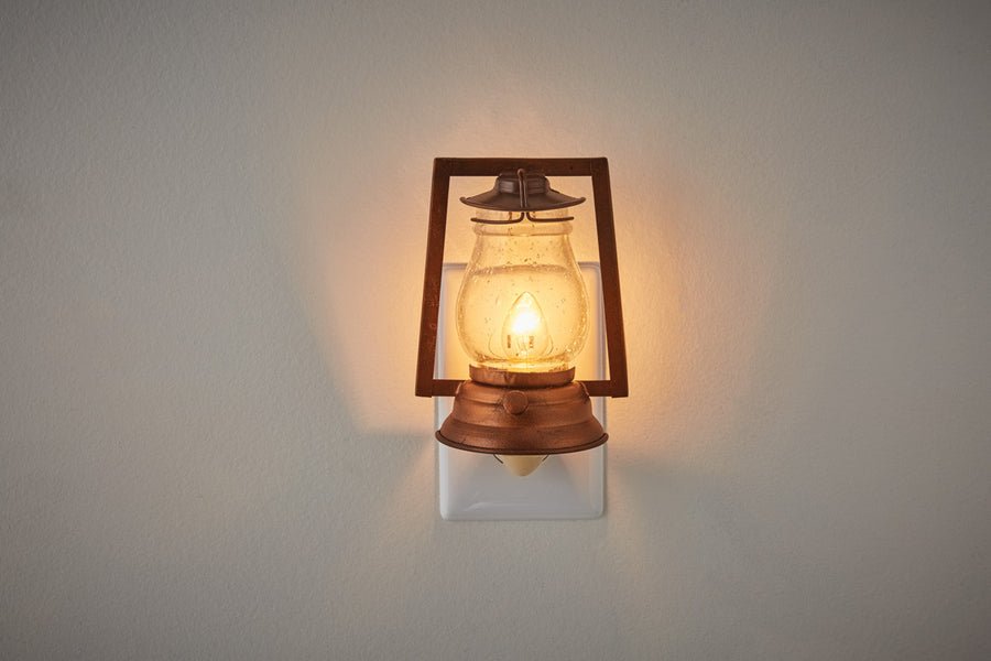 Rustic Lumberton Lantern Night Light Ozark Cabin Décor LLC Ozark