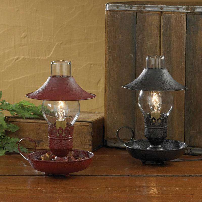 Chamberstick Lamp With Shade - Black - Ozark Cabin Décor, LLC
