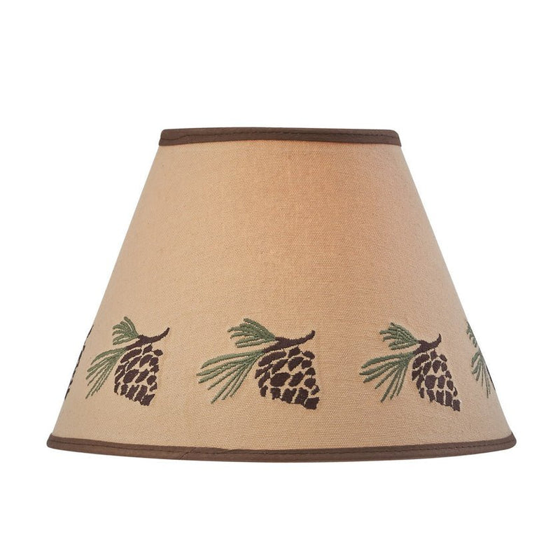 Pinecone Embroidered Lamp Shade - 12" - Ozark Cabin Décor, LLC