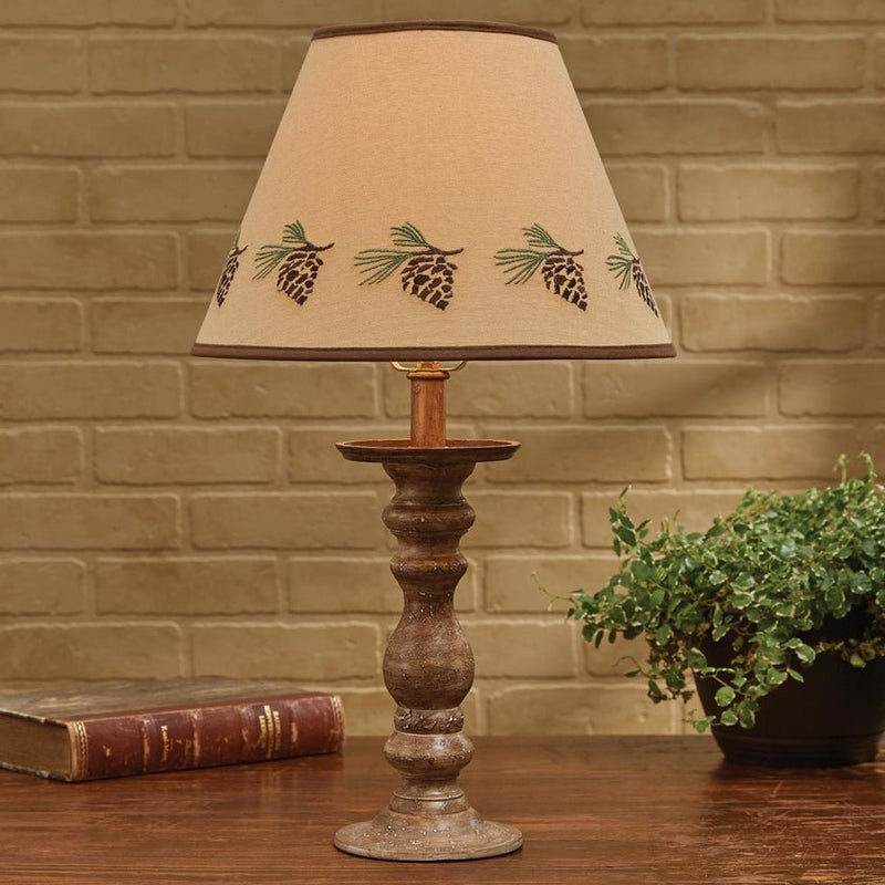Pinecone Embroidered Lamp Shade - 12" - Ozark Cabin Décor, LLC