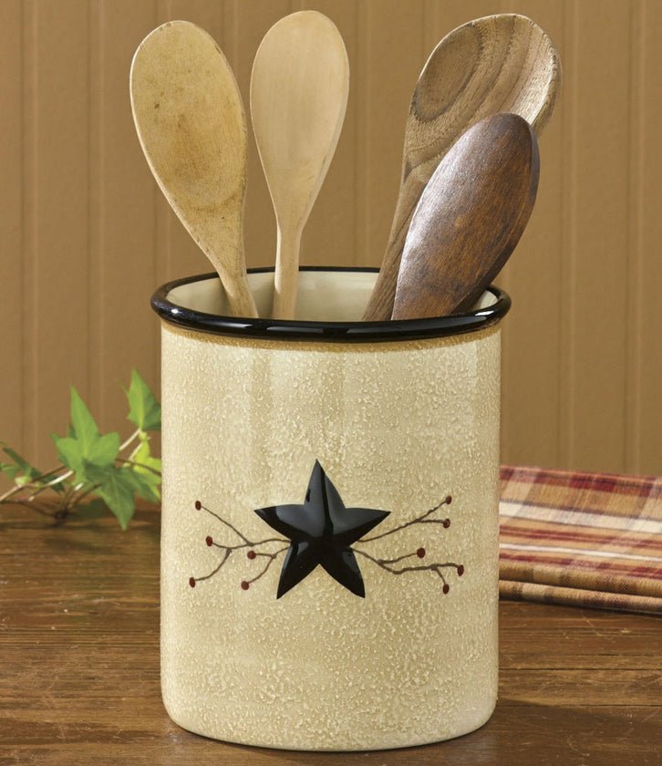 Star Vine Utensil Crock - Ozark Cabin Décor, LLC