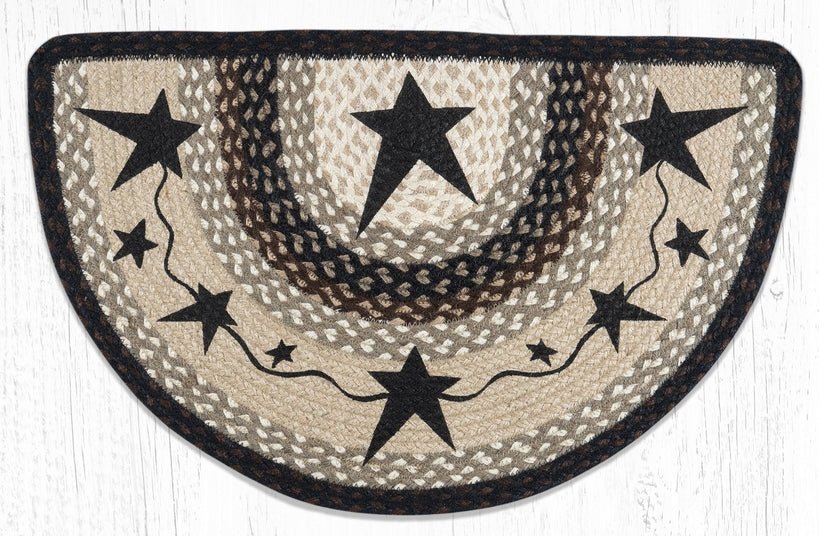 Primitive Black Stars Rug Slice- Ozark Cabin Décor, LLC