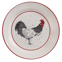Chicken Coop Rooster Salad Plate - Set of 4 - Ozark Cabin Décor, LLC