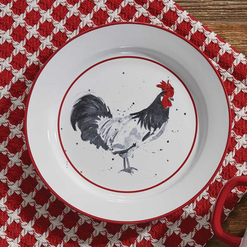 Chicken Coop Rooster Salad Plate - Set of 4 - Ozark Cabin Décor, LLC