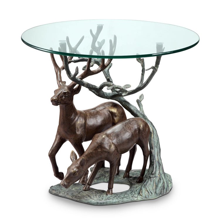 34125 Deer Pair End Table - Ozark Cabin Décor, LLC
