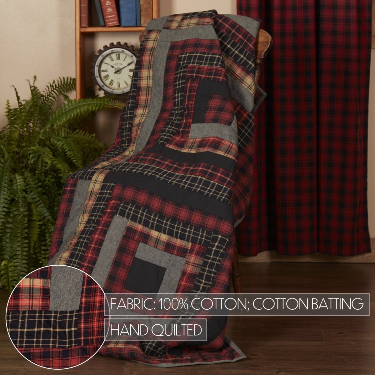 Cumberland Quilted Cotton Throw Blanket - Thumbnail 3