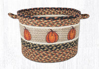 Harvest Pumpkin Braided Jute Utility Baskets - Ozark Cabin Décor, LLC