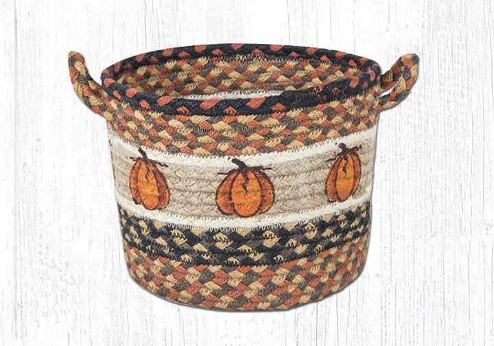 Harvest Pumpkin Braided Jute Utility Baskets - Ozark Cabin Décor, LLC