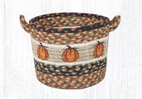 Harvest Pumpkin Braided Jute Utility Baskets - Ozark Cabin Décor, LLC