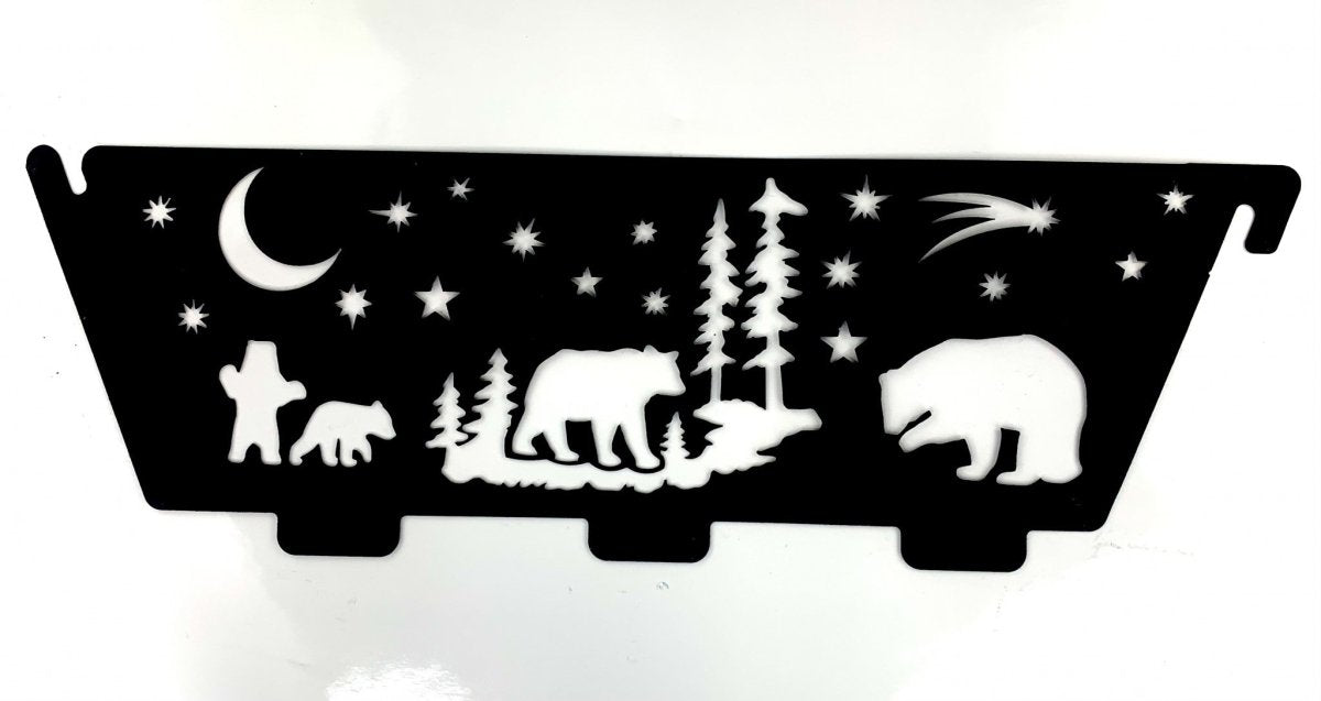 383791 Rustic Growling Bear 30-in W USA Steel Wood Burning Firepit - Ozark Cabin Décor, LLC