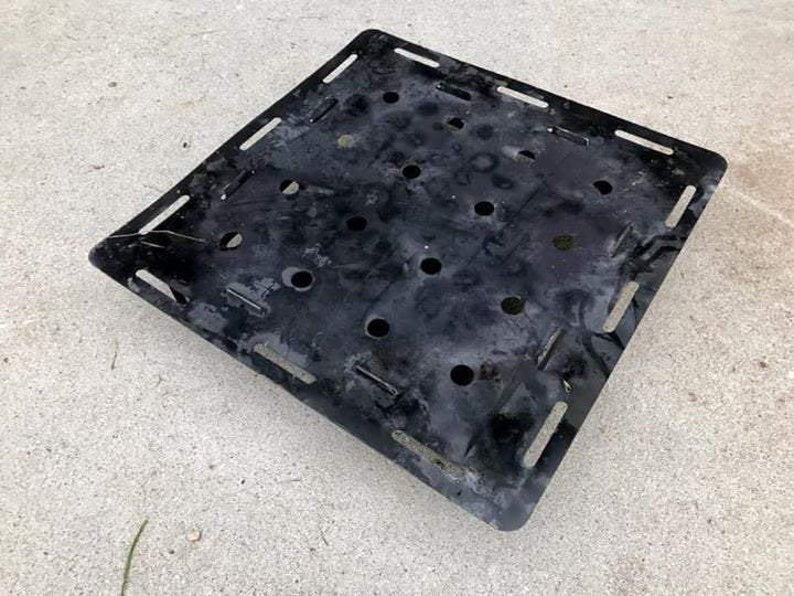 383792 HomeRoots 30-in W Rustic Patriotic Black Steel Wood-Burning Firepit - Ozark Cabin Décor, LLC
