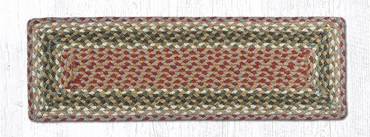 Olive, Burgundy, & Gray Stair Tread - Ozark Cabin Décor, LLC
