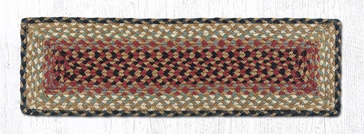 Burgundy, Gray, & Cream Stair Tread - Ozark Cabin Décor, LLC