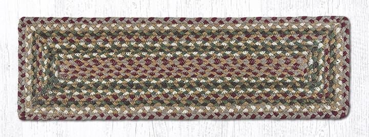 Olive, Burgundy, & Gray Stair Tread - Ozark Cabin Décor, LLC