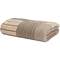 Sawyer Mill Charcoal Block Quilted Throw - Ozark Cabin Décor, LLC