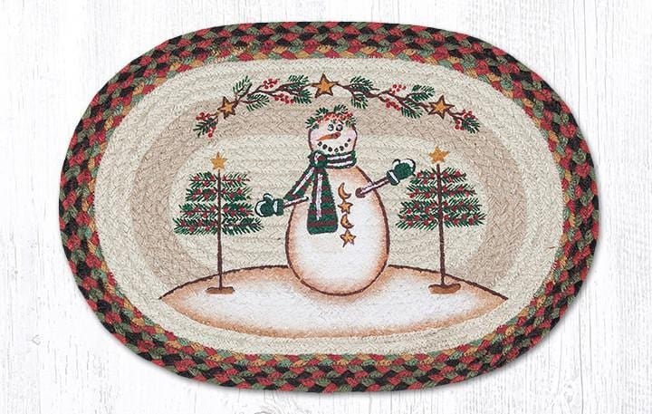 PM-OP-081 Moon & Star Oval Braided Placemat - Ozark Cabin Décor, LLC