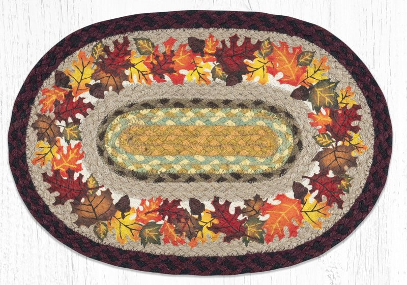 PM-OP-395 Autumn Leaves Oval Placemat - Ozark Cabin Décor, LLC