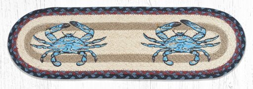 ST-OP-362 Fresh Blue Crab Braided Stair Tread - Ozark Cabin Décor, LLC