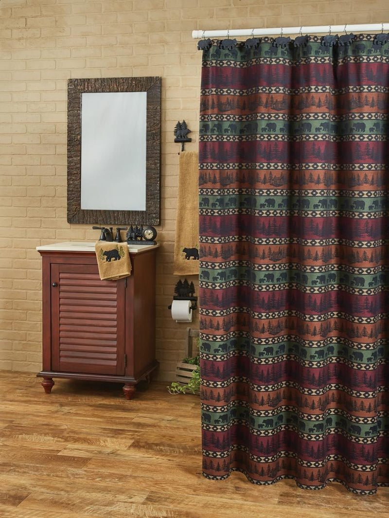 Mountain Bear Shower Curtain - Ozark Cabin Décor, LLC