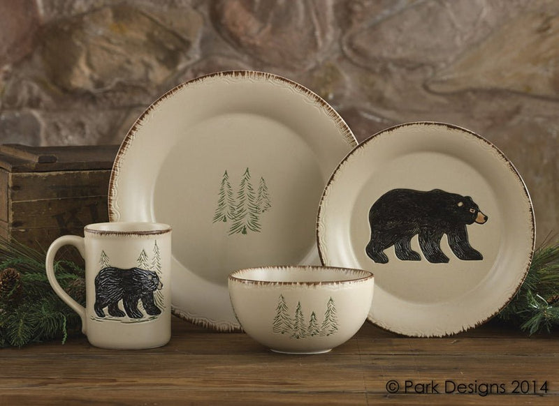 Rustic Retreat Bear Salad Plate - Set of 4 - Ozark Cabin Décor, LLC