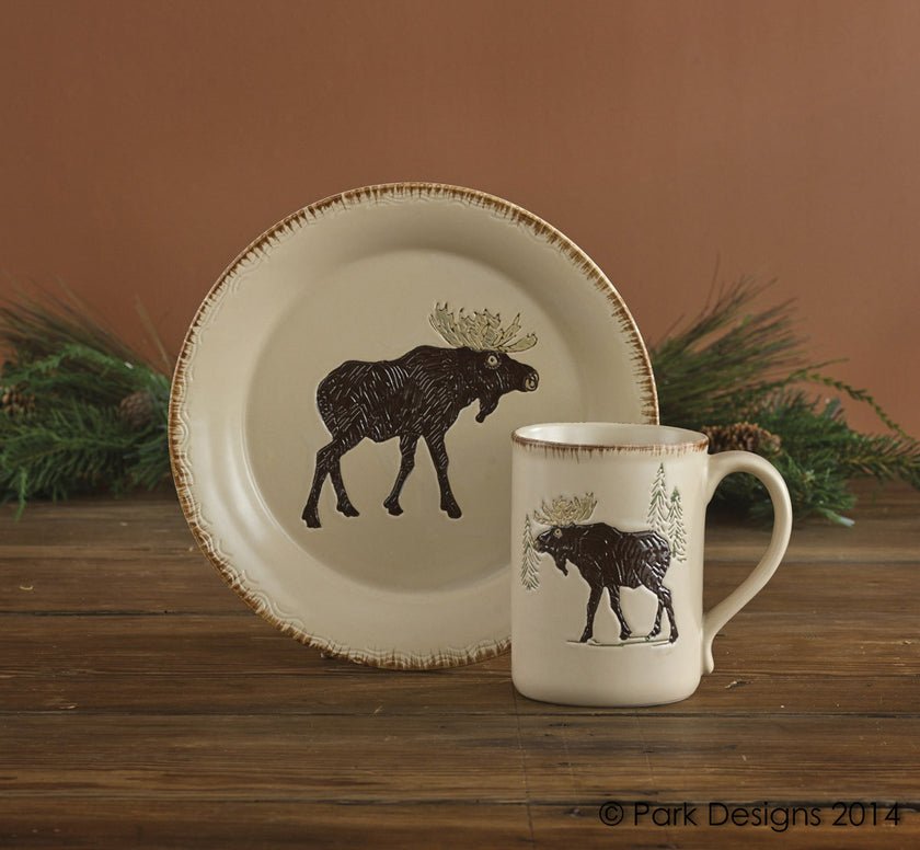 Rustic Retreat Moose Salad Plate Set Ozark Cabin Décor LLC
