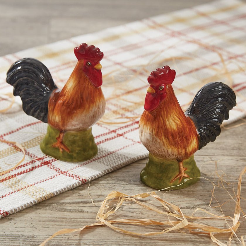 Break Of Day Rooster Salt & Pepper Shakers