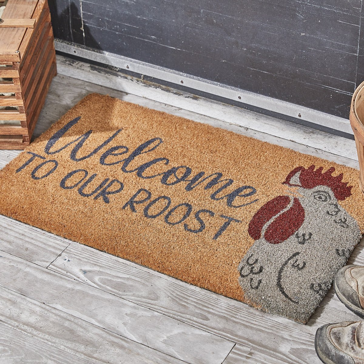 Welcome To Our Roost Doormat - Ozark Cabin Décor, LLC