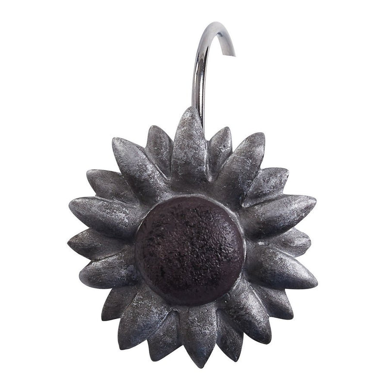 Antique Farmhouse Sunflower Shower Curtain Hooks - Ozark Cabin Décor, LLC