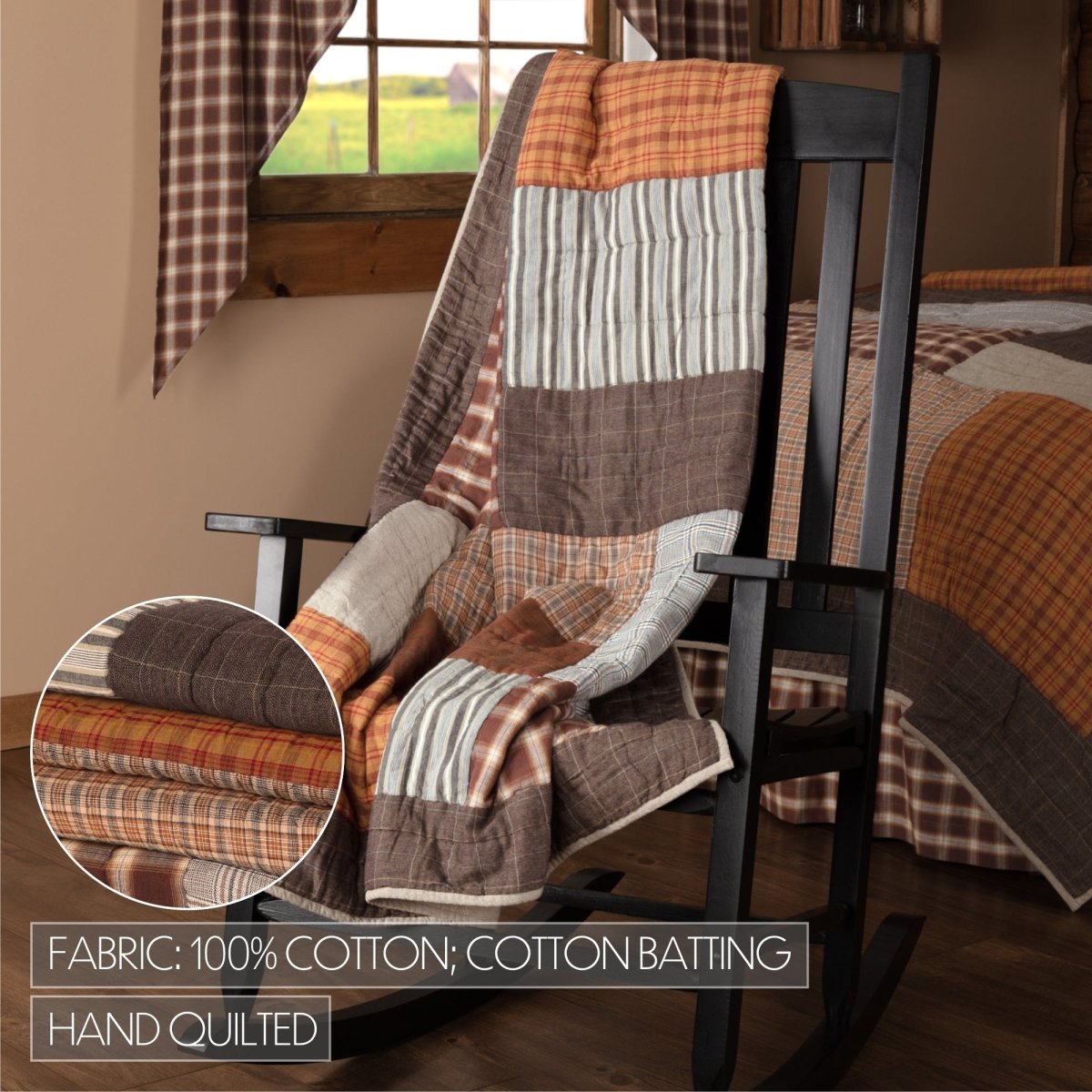 Rory Patchwork Quilted Throw - Ozark Cabin Décor, LLC