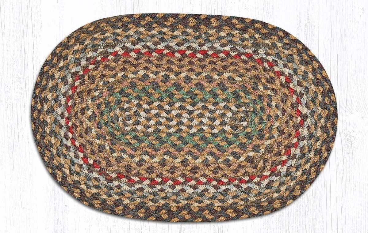 Rustic Fir and Ivory Jute Placemat C-051 - Ozark Cabin Décor, LLC