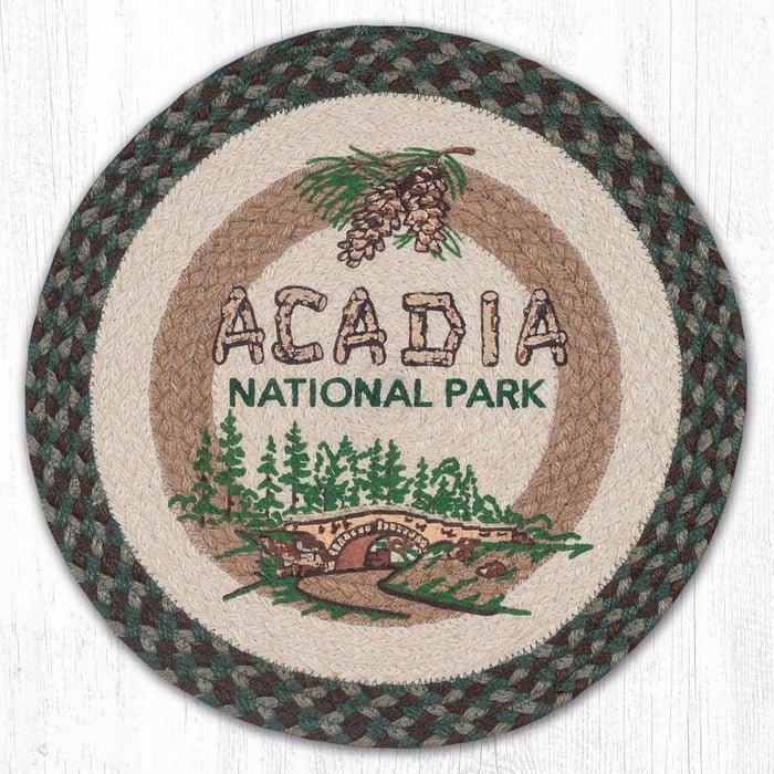 Acadia Bridge 15" Round Jute Placemat - Ozark Cabin Décor, LLC