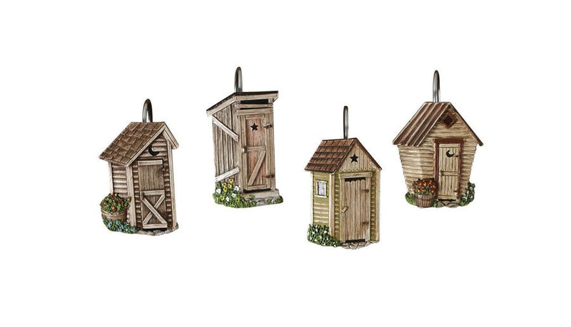 Outhouse Shower Curtain Hooks - Ozark Cabin Décor, LLC