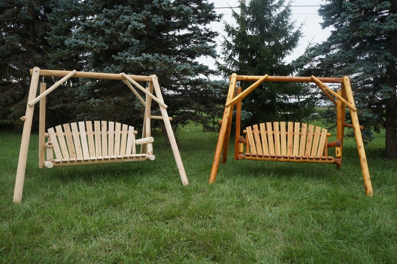 Cedar Log 5' Lawn Swing - Ozark Cabin Décor, LLC