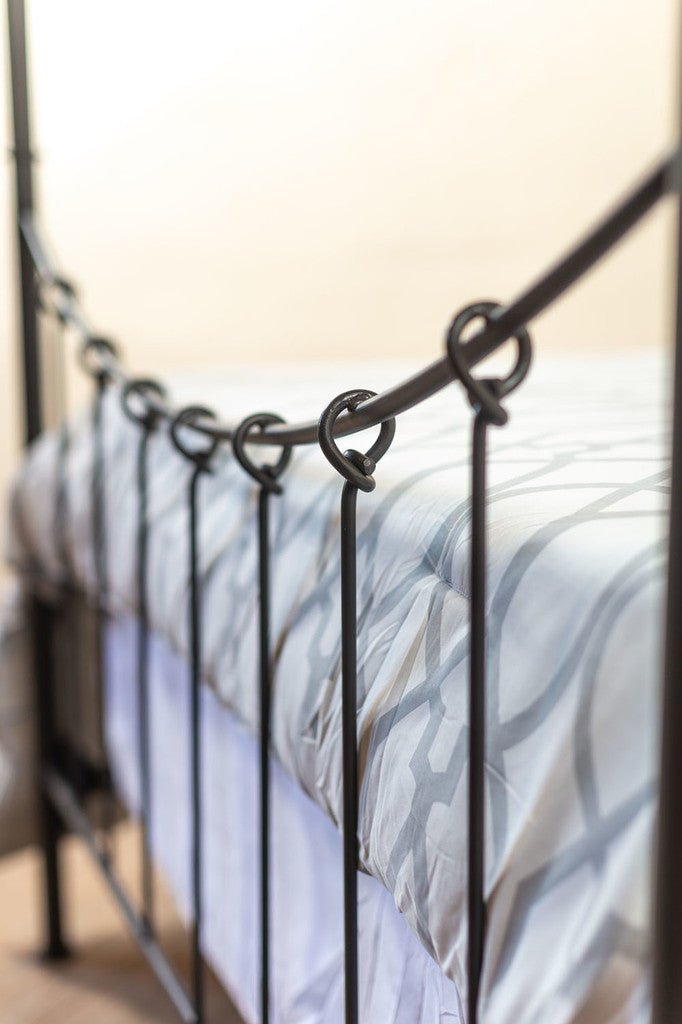 Knot Canopy Hand-Forged Iron Bed - Full - Ozark Cabin Décor, LLC