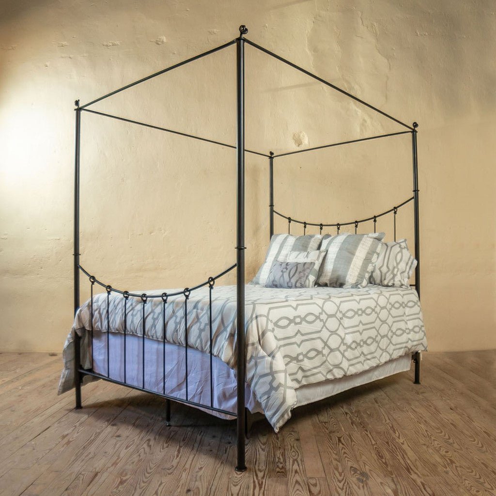 Knot Canopy Hand-Forged Iron Bed - California King - Ozark Cabin Décor, LLC