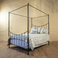 Knot Canopy Hand-Forged Iron Bed - King - Ozark Cabin Décor, LLC