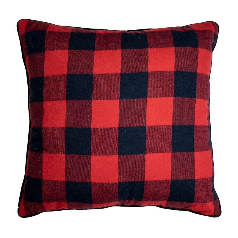 Red Buffalo Check Reversible Deco Pillow - Ozark Cabin Décor, LLC