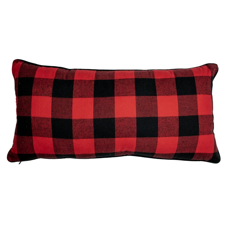 Blue Check Reversible Pillow - Ozark Cabin Décor, LLC