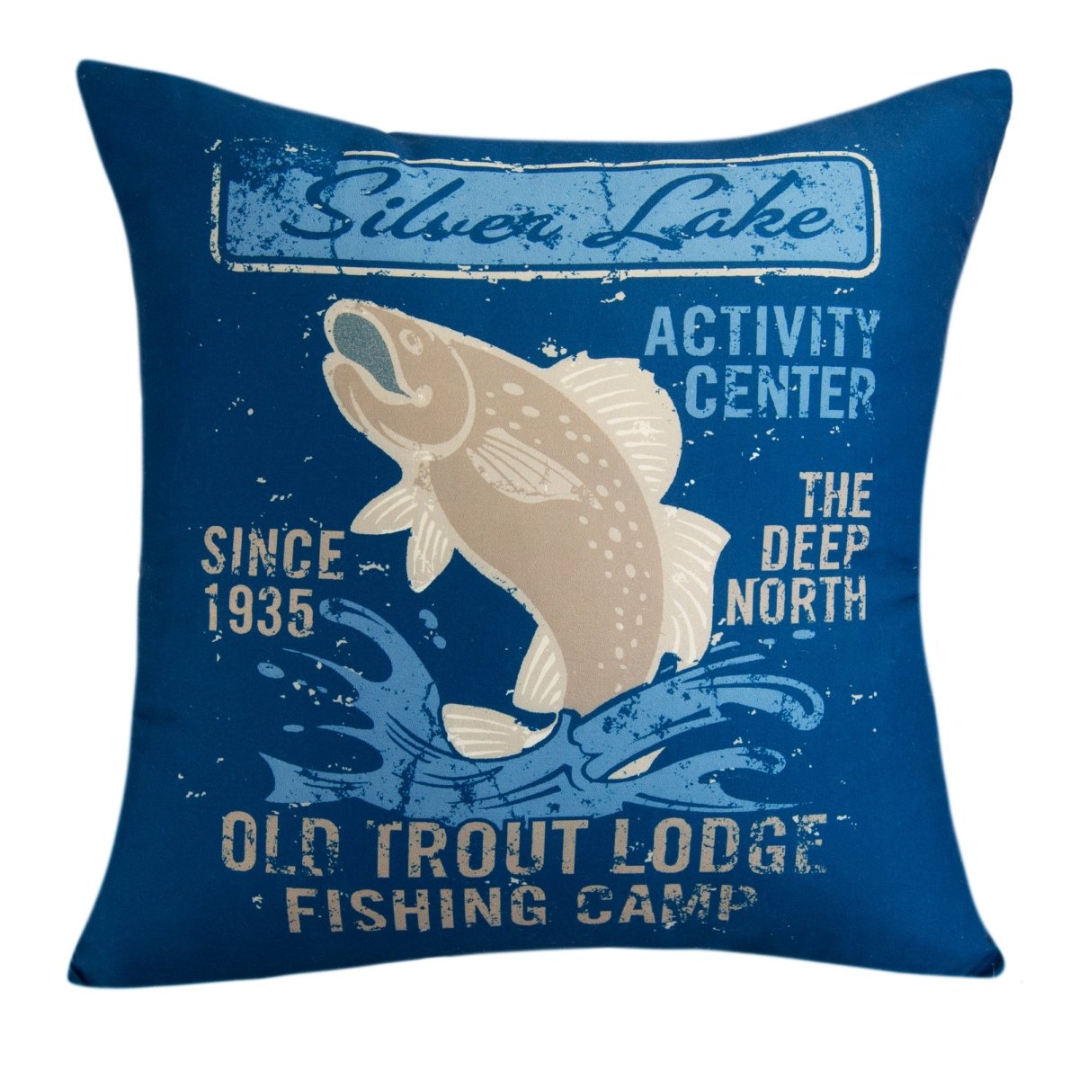 Moose Retreat Decorative Pillow - Trout - Ozark Cabin Décor, LLC