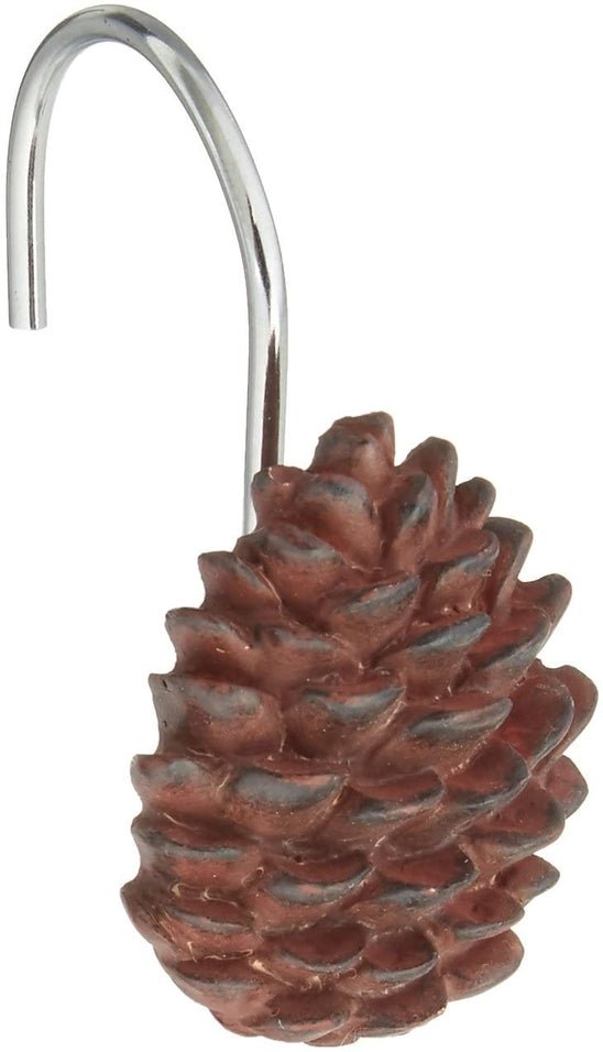 Pinecone Shower Curtain Hooks - Ozark Cabin Décor, LLC