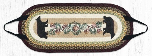 LCP-395 Cabin Bear With Pinecones Log Carrier - Ozark Cabin Décor, LLC