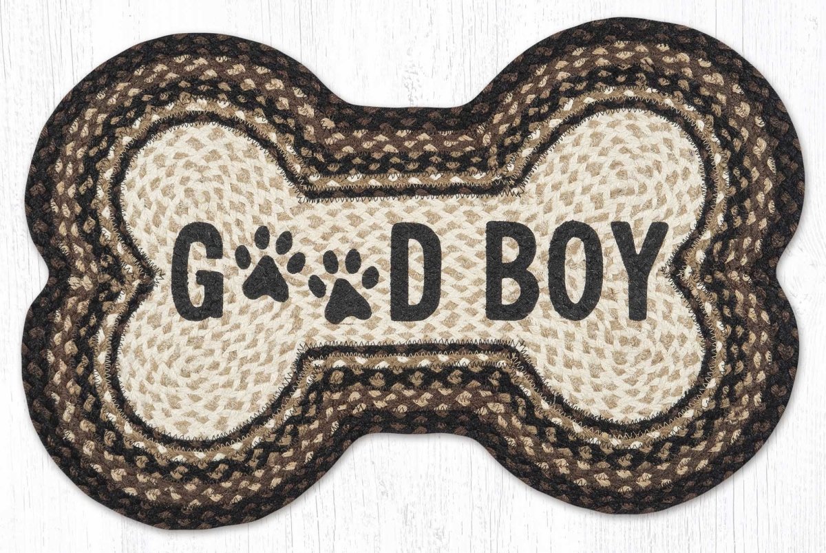 Dog Bone Rug - Good Boy - Ozark Cabin Décor, LLC