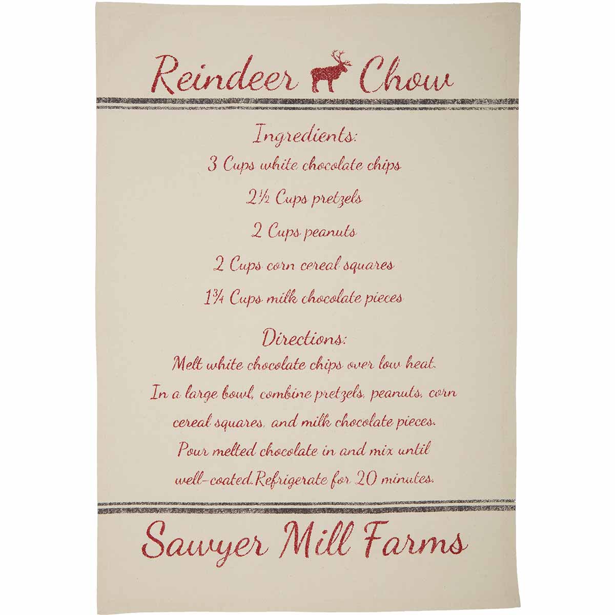 Sawyer Mill Holiday Farms Reindeer & Recipes Tea Towel Set - Ozark Cabin Décor, LLC