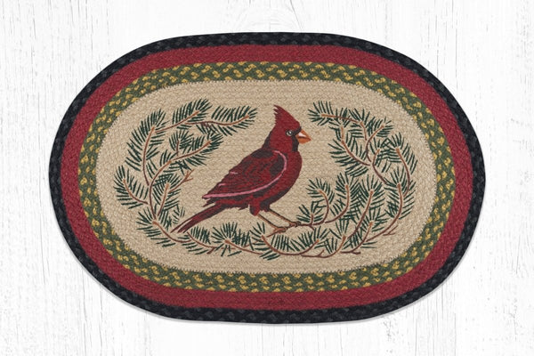 OP-238 Red Cardinal Braided Rug - Ozark Cabin Décor, LLC
