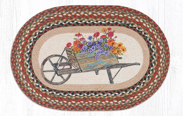 OP-300 Summer Flowers Braided Rug - Ozark Cabin Décor, LLC